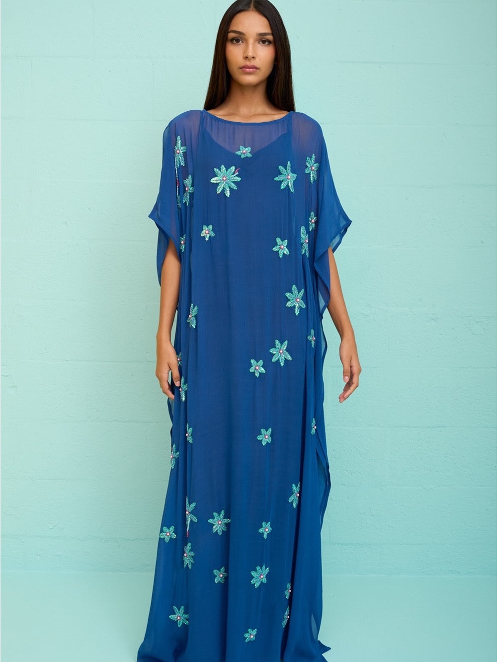 Pitusa Cordelia Beaded kaftan standard size one size tunic caftan maxi dress